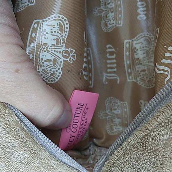 Y2K Juicy Couture MAKEUP BAG Travel CASE RARE COSMETICS CASE TERRY CLOTH - Picture 13 of 14